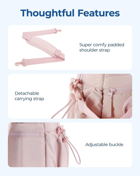 BAGSMART Travel Duffel Bag, Gym Bag for Women with Wet Pocket, Carry on Weekender Bags for Women, Water Resistant Workout Bag Sports Gym, Pink BAGSMART