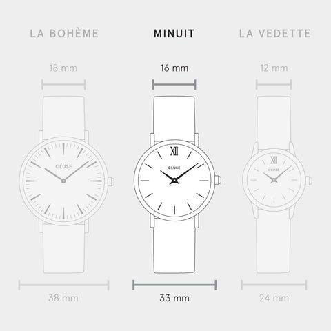 CLUSE Womens Analogue Classic Quartz Connected Wrist Watch with Leather Strap CL30019 CLUSE
