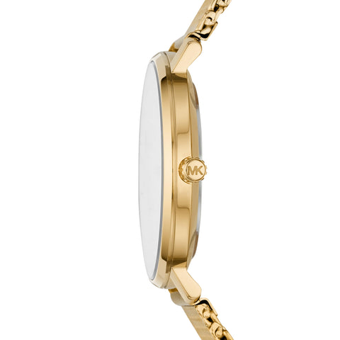 Michael Kors Pyper Three-Hand Gold-Tone Stainless Steel Mesh Women's Watch (Model: MK4339) Michael Kors