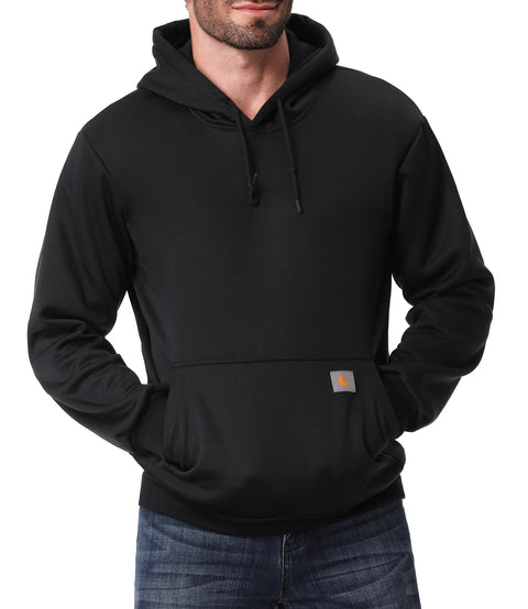 TUAOVA Men's Relaxed Fit Fleece-Lined Pullover Hooded Sweatshirt Comfortable and Soft(Black,L)