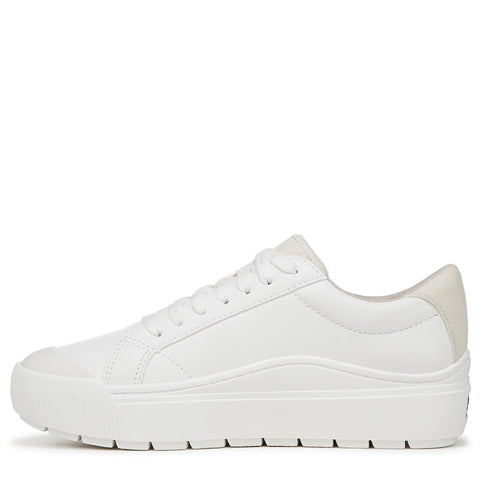 Dr. Scholl's Shoes Womens Time Off Platform Slip On Fashion Sneaker,White Smooth,8