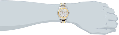 Bulova Men's Classic Two-Tone Stainless Steel 3-Hand Date Quartz Watch, 38mm Style: 98H18 Bulova