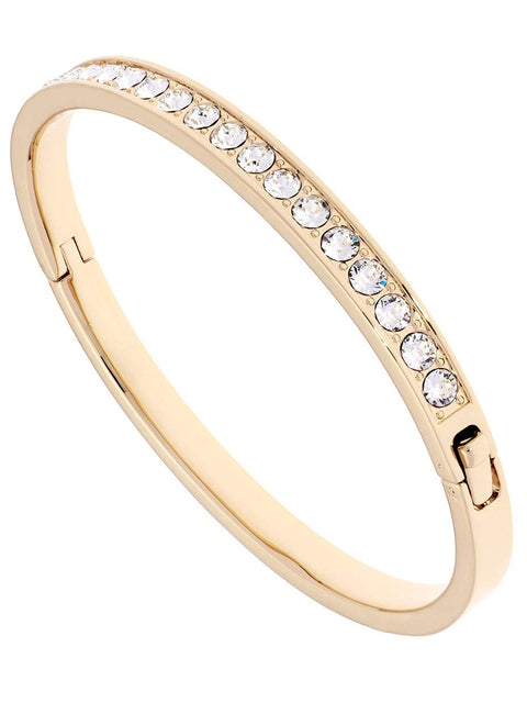 Ted Baker London Clemara Hinge Crystal Bangle Bracelet for Women (Gold Tone) Ted Baker