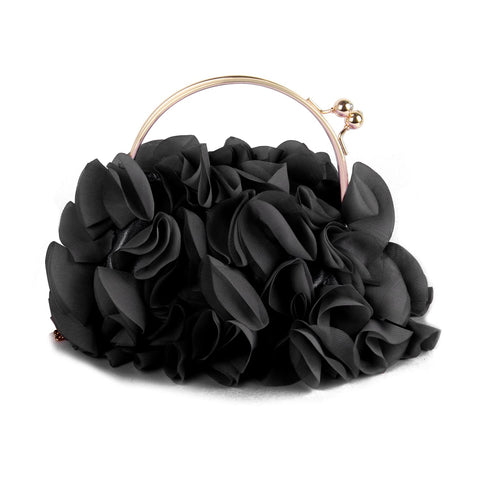 Lanpet Women Floral Clutch Purses Satin Flower Evening Bag Party Prom Handbags Lanpet