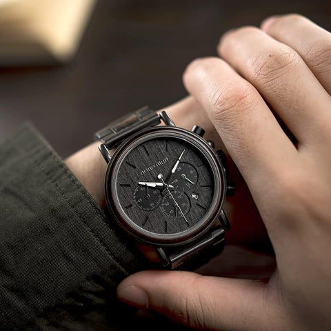 2win Engraved Wooden Watch for Boyfriend My Man Fiancé Husband Customized Personalized Wood Watches for Men Birthday Anniversary Personalized Watch (C-My Husband) 2win