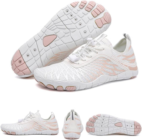 Hike Barefoot Shoes Womens Men Footwear,Pro-Healthy&Non-Slip Water Shoe for Women Men, Wide Toe Running Shoes Boots Sneakers Unisex White