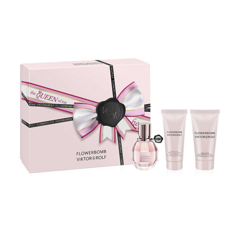 Viktor&Rolf - Flowerbomb Eau de Parfum - Women's Perfume Routine Gift Set - Floral & Woody - Travel Sized Perfume, 1 Fl Oz, Body Cream, 1.4 Fl Oz & Body Lotion, 1.7 Fl Oz Viktor&Rolf