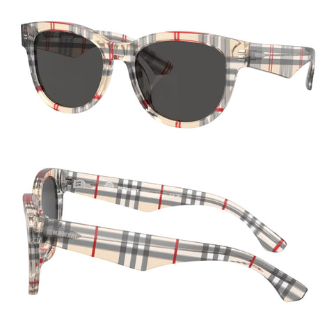 BURBERRY BE4432U Phantos Shape Acetate Sunglasses with Luxury Eyewear Kit