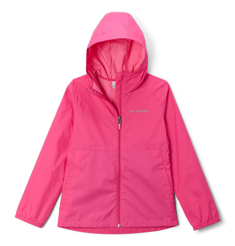 Columbia Youth Girls Switchback II Rain Jacket, Pink Ice, Medium
