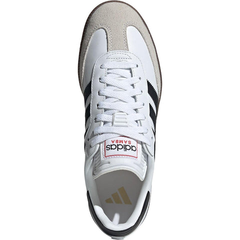 adidas Unisex Samba Indoor Sneaker, White/Black/Vivid Red, 7 US Men