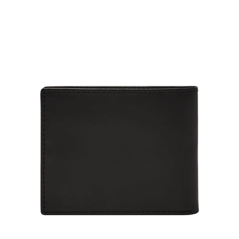 Fossil Men's Derrick Leather RFID-Blocking Bifold with Flip ID Wallet, Black, (Model: ML3681001) Fossil