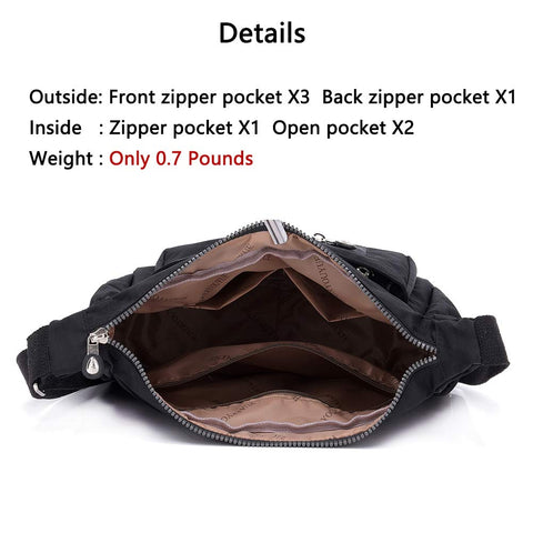 MINTEGRA Crossbody Bag for Women Nylon Waterproof Shoulder Purse Messenger Bag Lightweight Pocketbooks MINTEGRA