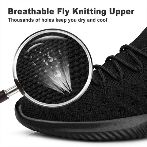 Feethit Mens Slip On Walking Shoes Lightweight Breathable Non Slip Running Shoes Comfortable Fashion Sneakers for Men Black Size 11