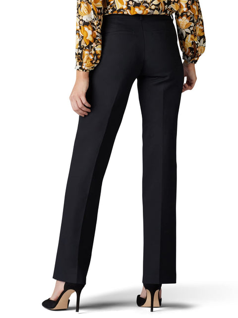 Lee Women's Ultra Lux Comfort with Flex Motion Trouser Pant Black 12 Short