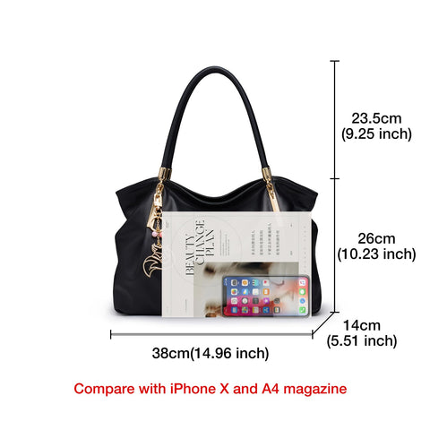 FOXLOVER Large Capacity Tote Handbags for Women, Women's Top-handle Bags Fashion Shoulder Bags Purses Minimalist design FOXLOVER