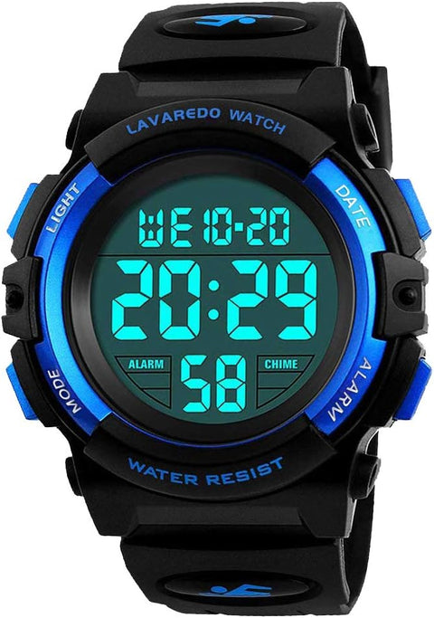 A ALPS Digital Watch with Rubber Band for Kids - Waterproof, Shockproof, Daily Use