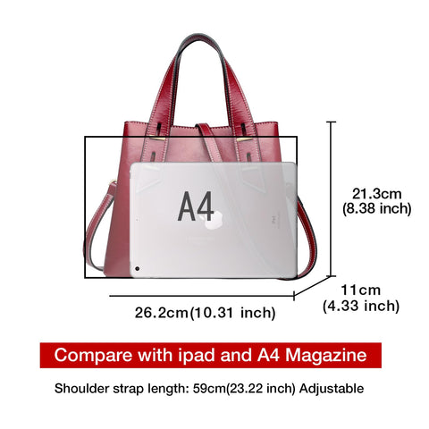 LAORENTOU Women Crossbody Handbags Cow Leather Satchel Handbags for Women Top-handle Shoulder Tote Purses LAORENTOU