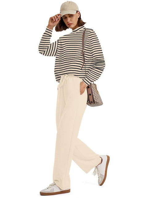 Sampeel Winter Clothing for Women Early Fall Fashion Must Haves Women Fall Clothes Comfiest Airport Outfits Workout Lounge Sets Two Piece Pajamas Set Sweatpants Fashion Matching Hoodies 2025 Striped