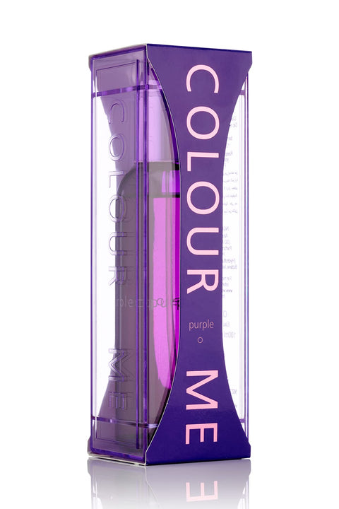 COLOUR ME Purple by Milton-Lloyd - Perfume for Women - Chypre Fruity Scent - Opens with Bergamot and Watermelon - Blended with Rose and Jasmine - For Classy, Elegant Ladies - 3.4 oz EDP Spray COLOUR ME