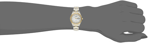 Citizen Women's Eco-Drive Dress Classic Watch in Two-tone Stainless Steel, White Dial (Model: EW3144-51A) Citizen