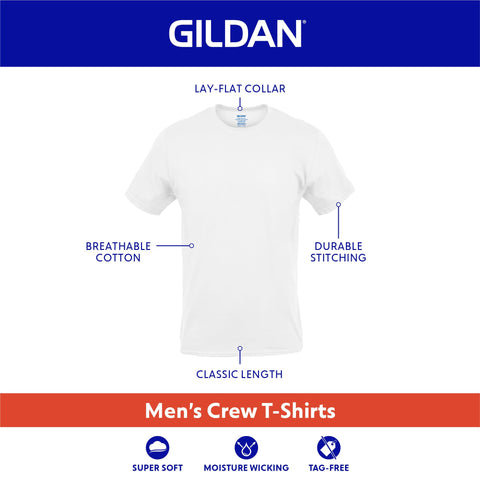 Gildan Men's Crew T-Shirts, Multipack, Style G1100, Black/Sport Grey/Charcoal (5-Pack), X-Large