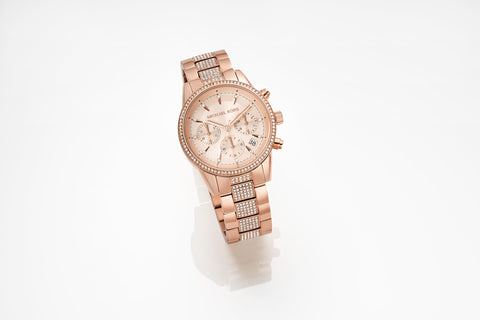 Michael Kors Ritz Chronograph Gold-Tone Stainless Steel Women's Watch (Model: MK6485) MICHAEL KORS(マイケルコース)