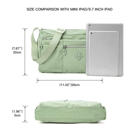 ETidy Crossbody Bag For Women Waterproof Lightweight Casual Shoulder Handbag Purse (Green) ETidy