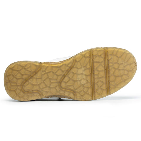 NACARAT Women’s Leather Sneakers Slip-On Walking Shoes with Side Zipper, Breathable Water-Repellent Upper, Cushioned Non-Slip Outsole White Size 8