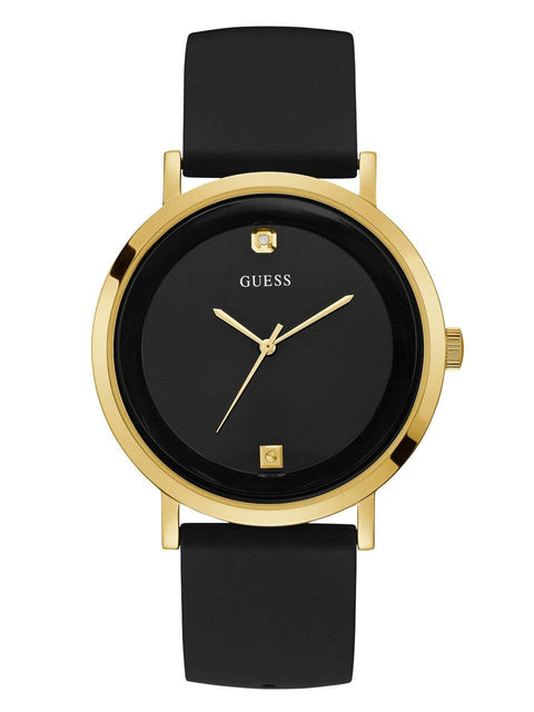 GUESS Men's Stainless Steel Japanese Quartz Watch with Silicone Strap, Black, 22 (Model: U1264G1) GUESS