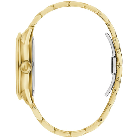 Bulova Men's Classic Sutton 4-Hand Automatic Watch, 24-Hour Sub Dial, Open Aperture, Self-Winding, Exhibition Caseback, Double Curved Mineral Crystal, Luminous Hands, 42mm Style: 97A108 Bulova