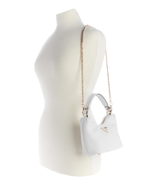 GUESS Etel Mini Hobo, White GUESS