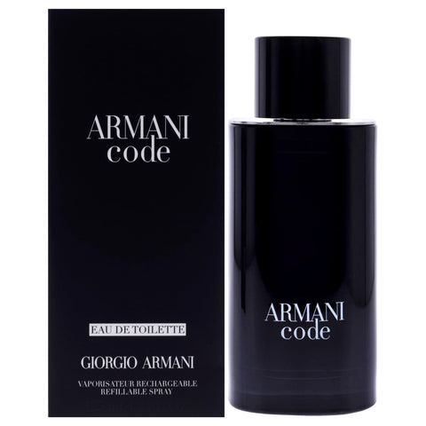 Armani Beauty - Code - Eau de Toilette - Cologne for Men - Ambery Woody Fragrance - Citrus, Lavandin, Tonka Bean Notes - 4.2 Fl Oz Armani Beauty