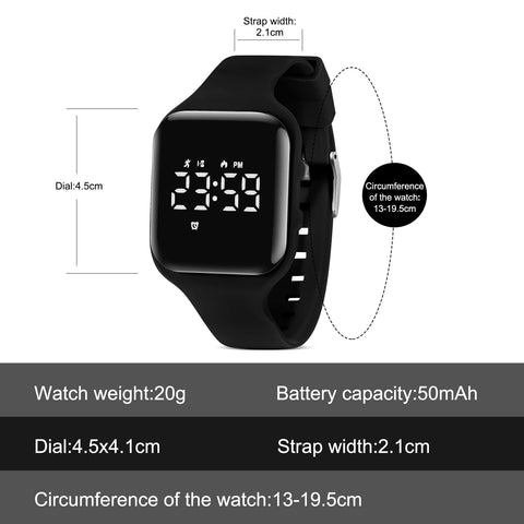 Kids Watches for Girls Boys Digital Sport Watch with Step Counter Pedometer Vibration Alarm Clock, No App Waterproof Fitness Tracker Kids Watch Boys Girls Teens Students Ages 5-16