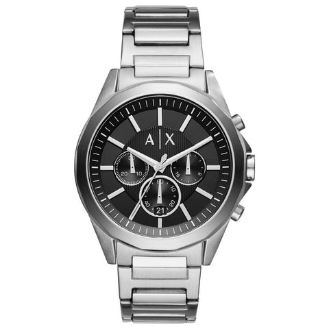 A｜X ARMANI EXCHANGE Men's Chronograph Stainless Steel Watch, Color: Silver/Black (Model: AX2600) A｜X ARMANI EXCHANGE