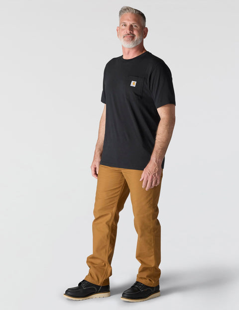 Carhartt Mens Loose Fit Heavyweight Short-Sleeve Pocket T-Shirt Work Utility T Shirt, Black, XX-Large US