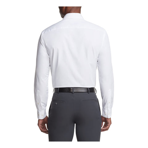 Van Heusen Men's Dress Shirt Regular Fit Poplin Solid, White, 17.5" Neck 34"-35" Sleeve Van Heusen