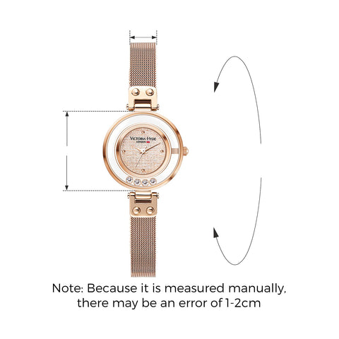 VICTORIA HYDE 2023 New Women Watches Small Dial Analog Quartz Spark Stars Series (Gold-Gold) VICTORIA HYDE