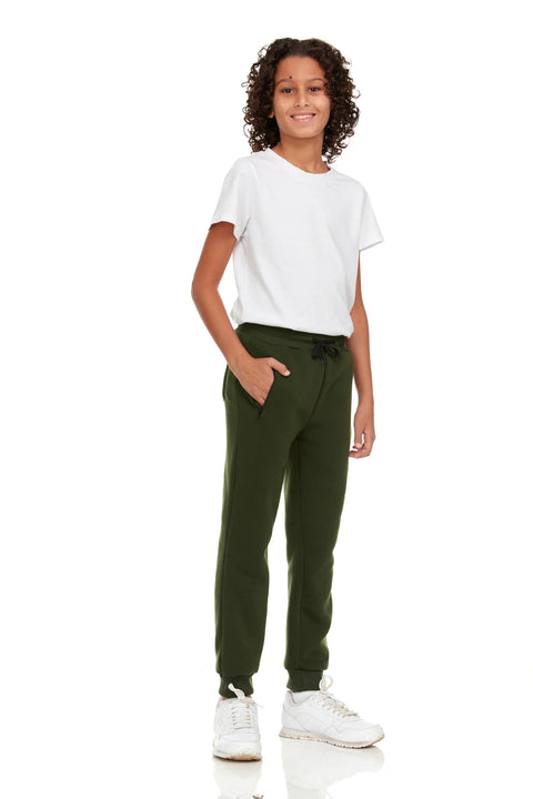 PURE CHAMP 3Pk Boys Sweatpants Fleece Athletic Workout Kids Clothes Boys Joggers with Zipper Pocket and Drawstring Size 4-20 (SET5 Size 6/7)