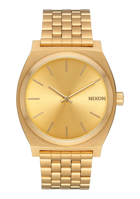 NIXON Time Teller A045 - All Gold / Gold - 100m Water Resistant Men's Analog Fashion Watch (37mm Watch Face, 19.5mm-18mm Stainless Steel Band) NIXON