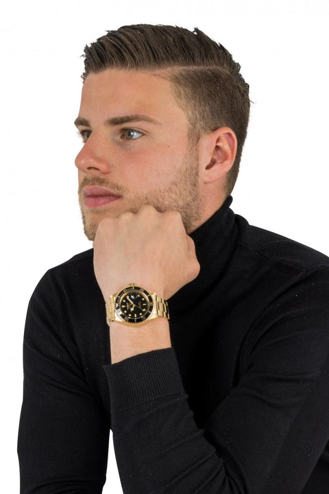 Invicta Men's Pro Diver Quartz Watch with Stainless Steel Strap, Gold, 20 (Model: 26975) Invicta