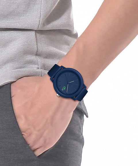 Lacoste.12.12 Men's Quartz Plastic and Silicone Strap Watch, Color: Blue (Model: 2011172) Lacoste