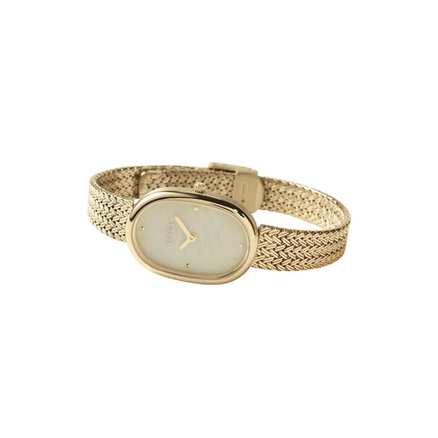Breda Women's 'Jane Tethered' Gold and Mesh Bracelet Watch, 23MM Breda