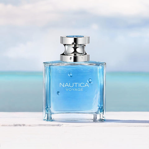 Nautica Voyage Eau de Toilette 3.3 fl oz (Pack of 1), Notes of Apple, Cedarwood, Mimosa, Men's Fragrance, Long Lasting, Everyday Fragrance, Travel Size Nautica