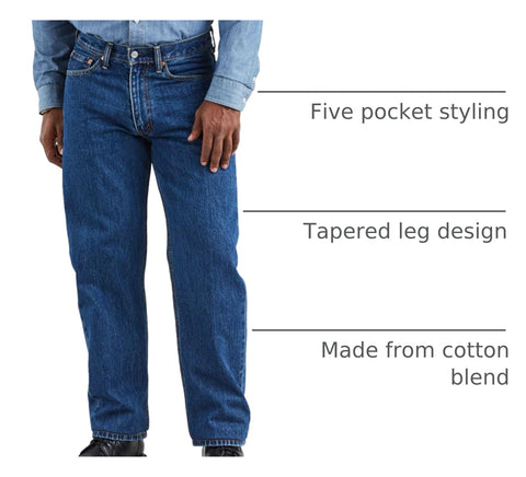 Levi's Men's 550 Relaxed Fit Jeans (Also Available in Big & Tall), Dark Stonewash, 40W x 34L