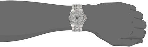 Bulova Men's Crystals Stainless Steel 3-Hand Quartz Watch Style: 96B235 Bulova