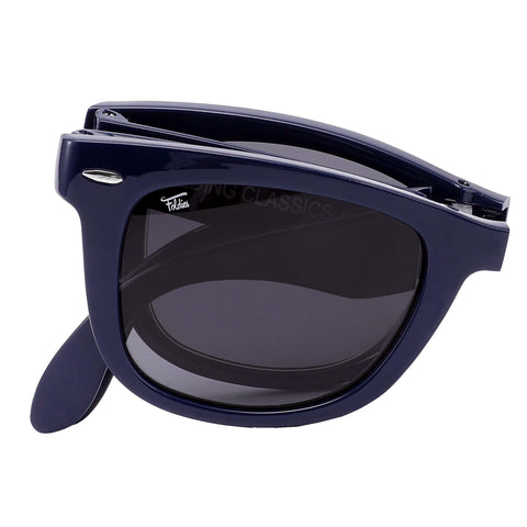 Foldies Classic Folding Sunglasses Polarized, UV400, UVA, UVB Protection for Men Women, Folding Sunglasses Leather Case