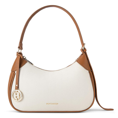 BOSTANTEN Small Purses for Women Trendy Cresent Shoulder Bag Hobo Handbags, Beige BOSTANTEN