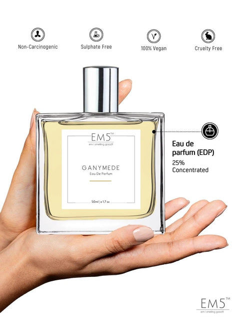 Generic NIMAL Ganymede Unisex Perfume | Warm Spicy Leather Accords | EDP Spray for Men & Women | Strong & Long Lasting Fragrance | Luxury Gift for Him/Her Generic