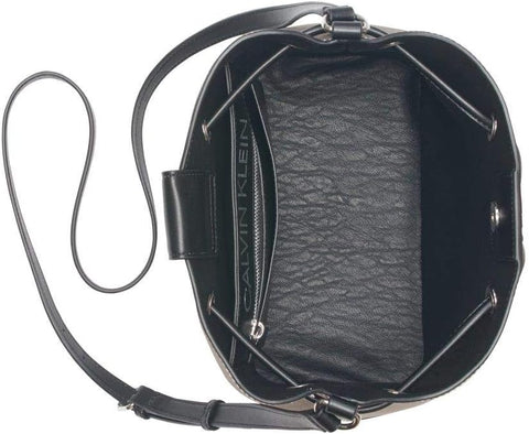 Calvin Klein womens Gabrianna Novelty Bucket Shoulder Bag, Grey Combo, One Size