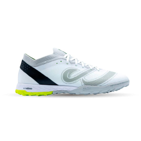 SENDA Pampa Pro Turf Soccer Shoes, Men's Size 13 / Women's Size 14, White/Grey/Lime